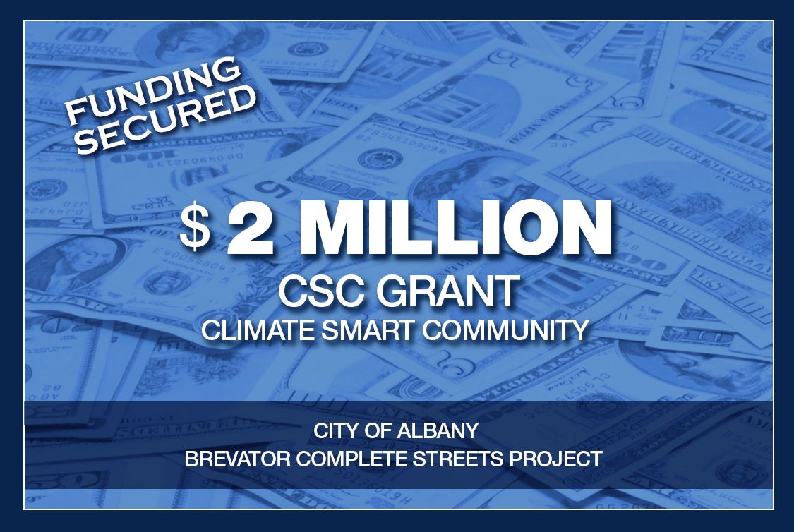 Funding Secured – $2 Million – City of Albany Climate Smart Community Funding
