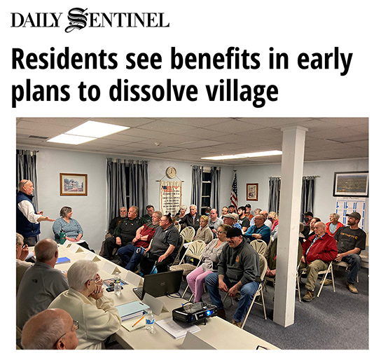 A Packed House at the Fort Johnson Proposed Village Dissolution Plan Public Meeting