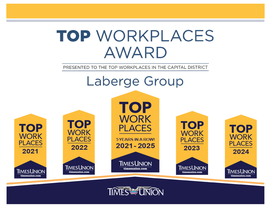 Times Union Top Workplace 5 years in a row 2021-2025