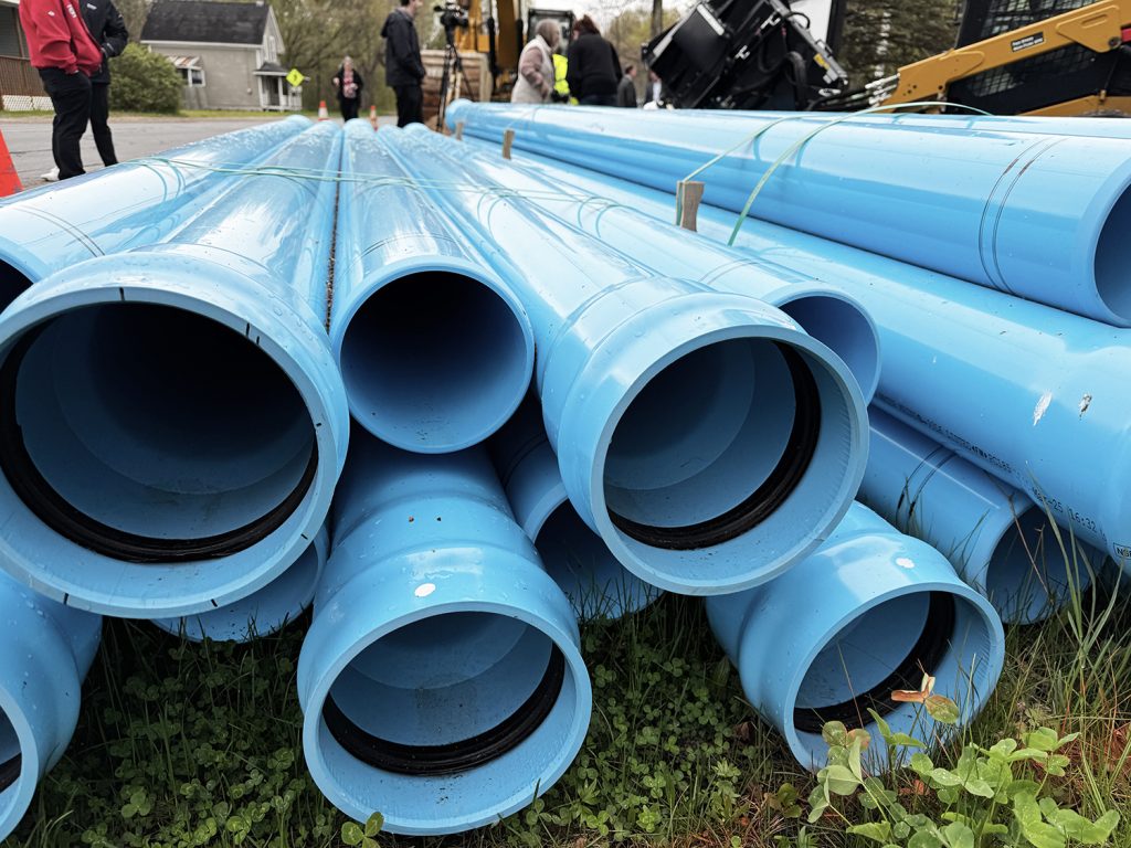 New 12-inch watermain pipe that will be installed