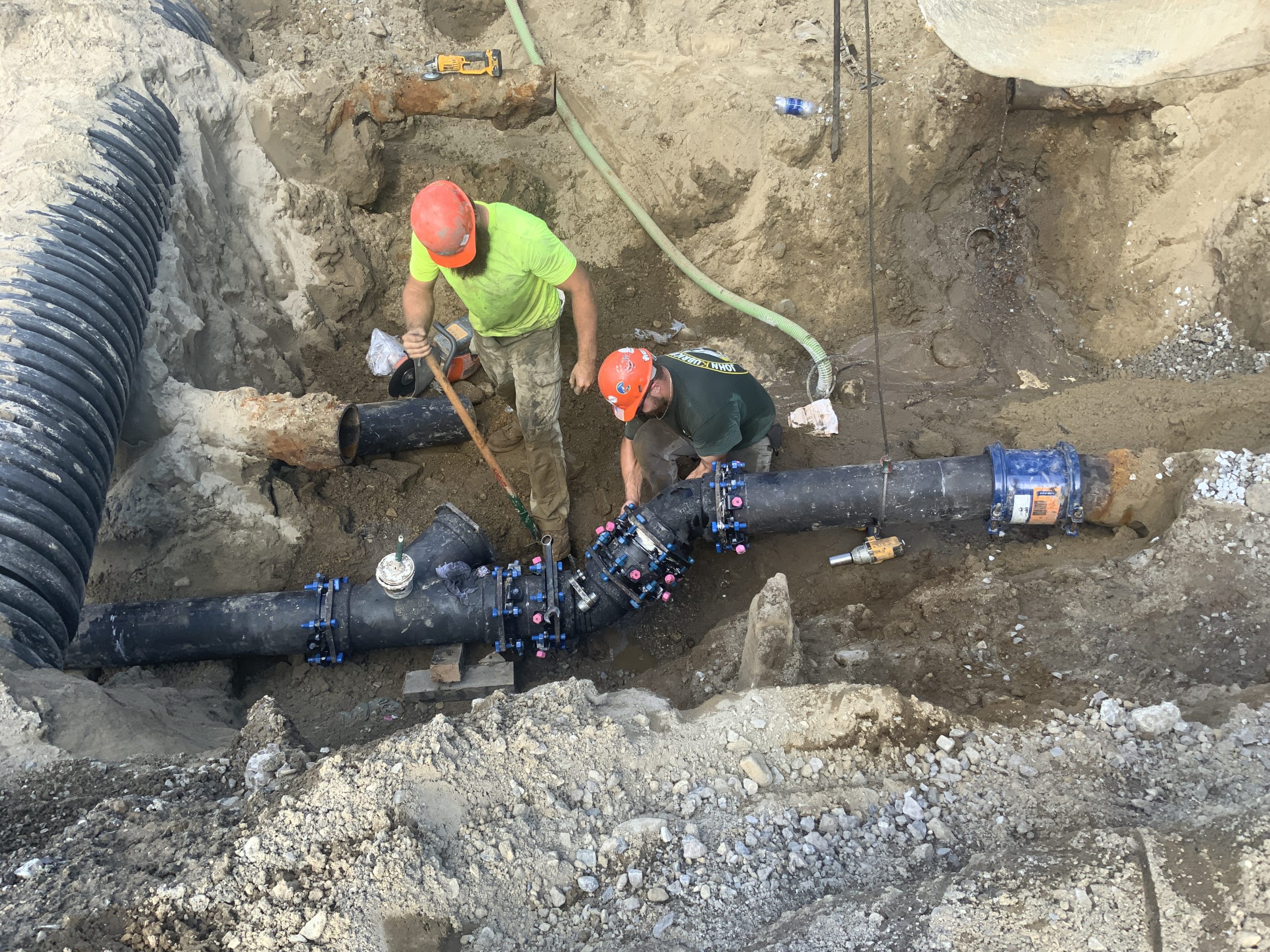Installing water pipes