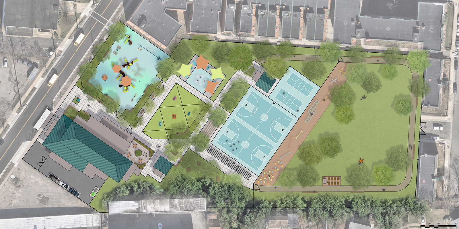 Mirschel Park RenderingSmall Park design rendering