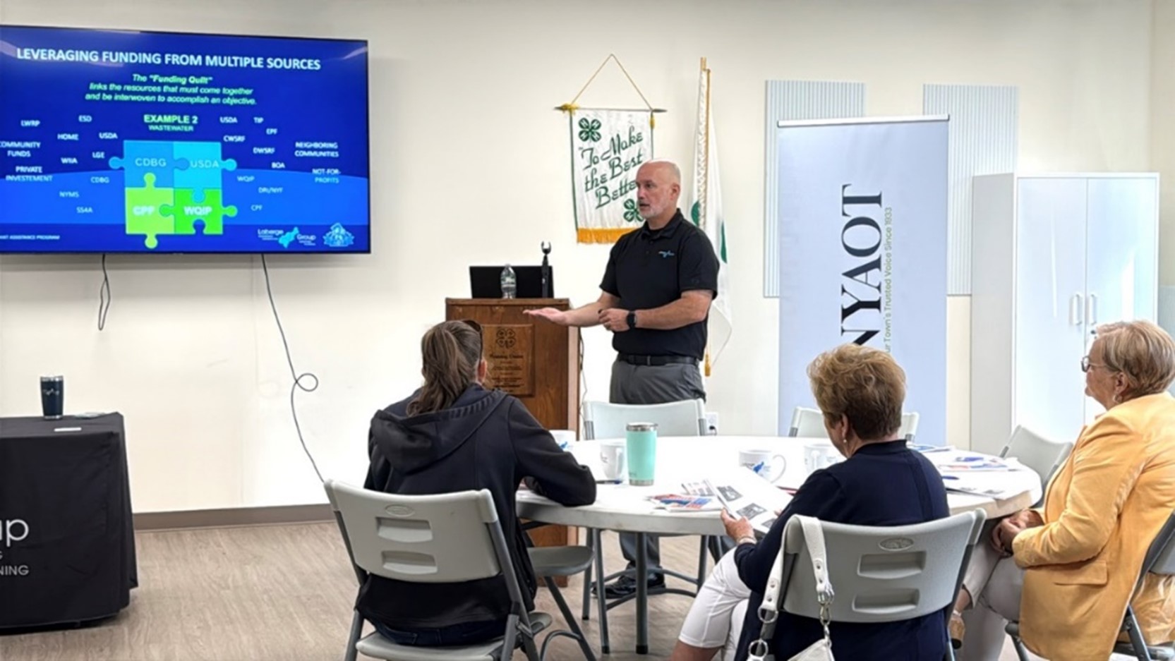 Ben Syden presenting to AOT
