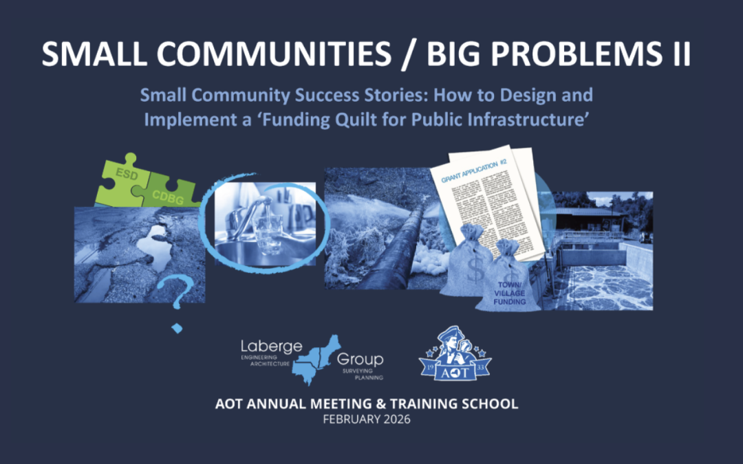 Laberge Group's "Proven Strategies for Identifying, Planning & Crafting your Community's Funding Opportunities" presentation graphic.