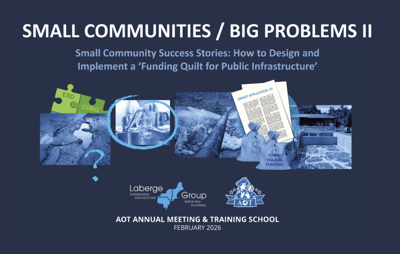Laberge Group's "Proven Strategies for Identifying, Planning & Crafting your Community's Funding Opportunities" presentation graphic.